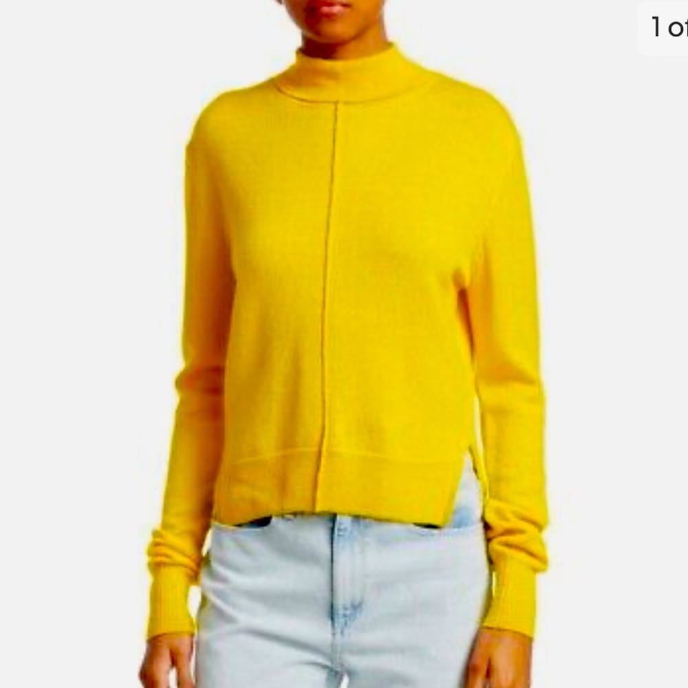 SEA New York Nora Wool Mockneck Pullover Sweater top size S